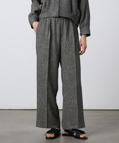【セットアップ】カラミ織 ワイドパンツ
