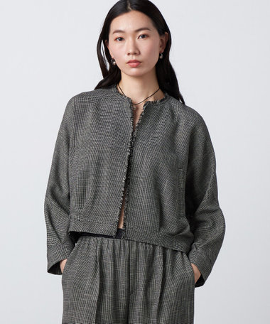 【セットアップ対応】カラミ織 ブルゾン