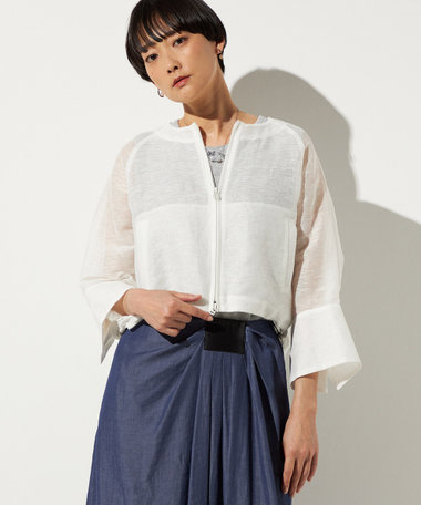 綿麻カラミ ブルゾン