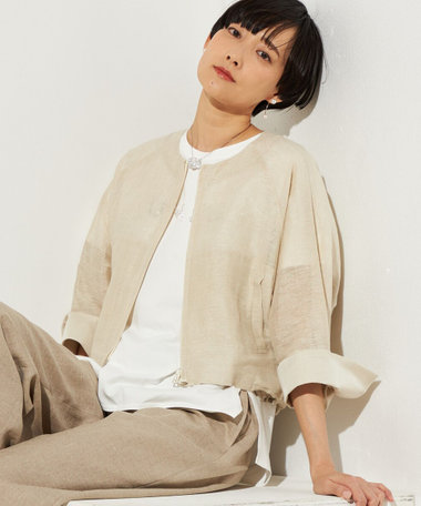 綿麻カラミ ブルゾン