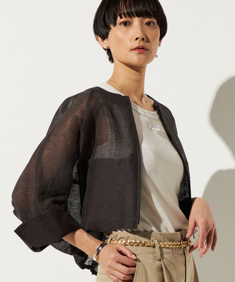 綿麻カラミ ブルゾン