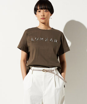 LUMEARビジュー刺繍 Tシャツ