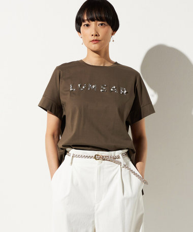 LUMEARビジュー刺繍 Tシャツ