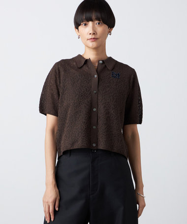 カシミヤ混レーシーカーディガン