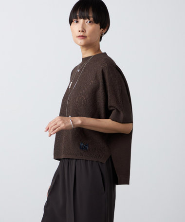 カシミヤ混レーシープルオーバー