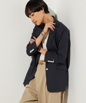 リネンストレッチ サマーブレザー