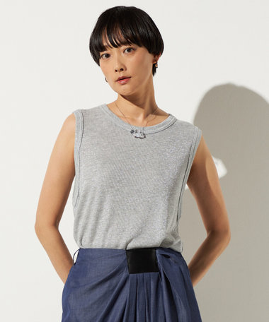 ラメテレコ タンクトップ