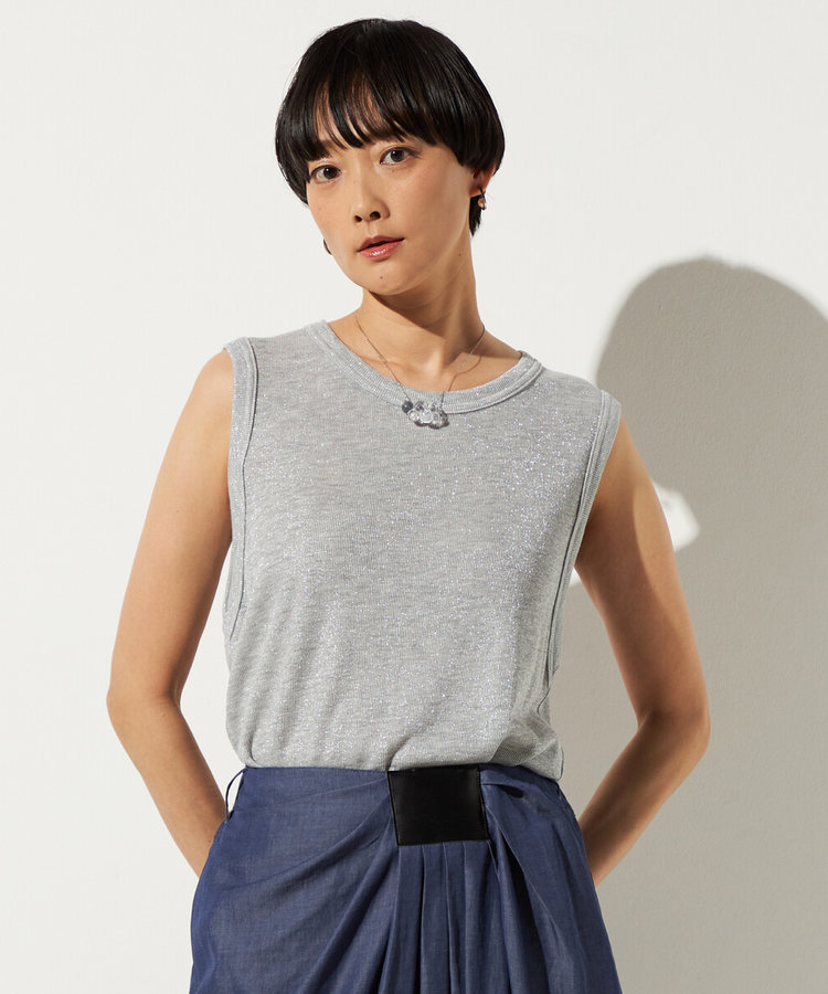 ラメテレコ タンクトップ