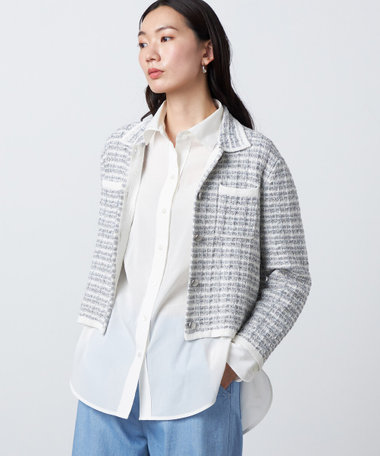 ツイードニット ジャケット