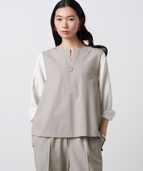 〔 +サイズ 〕 【セットアップ対応】2WAYストレッチ ジレセットアップ