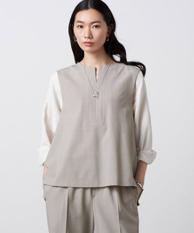 〔 +サイズ 〕 【セットアップ対応】2WAYストレッチ ジレセットアップ