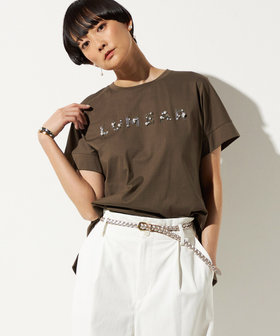 〔 +サイズ 〕 LUMEARビジュー刺繍 Tシャツ
