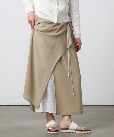 〔 +サイズ 〕 ドット リバーシブルスカート