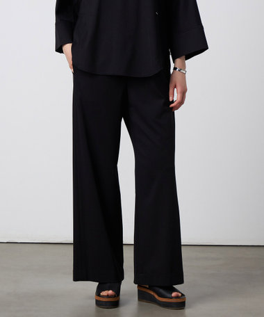 〔 +サイズ 〕 【セットアップ対応】ストレッチ ワイドパンツ