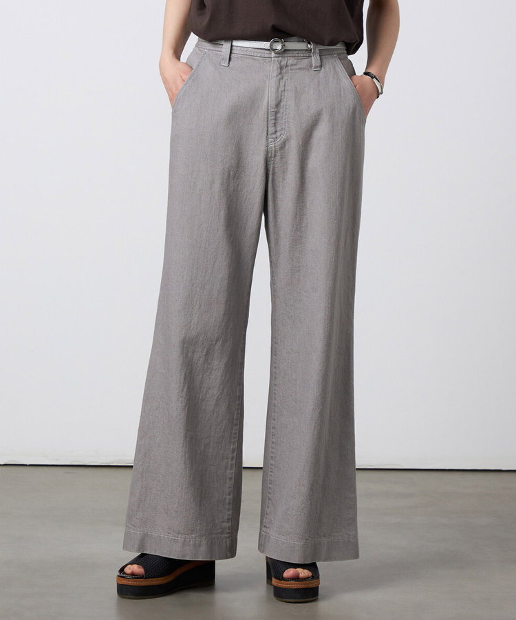 〔 +サイズ 〕 セミフレア デニムパンツ