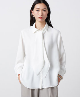 〔 +サイズ 〕 ボウタイ ブラウス