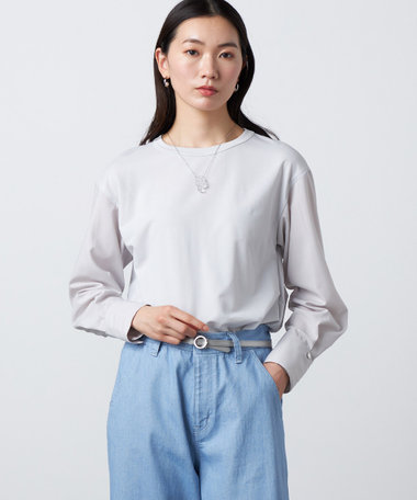 〔 +サイズ 〕 モクロディ 袖シャツプルオーバー