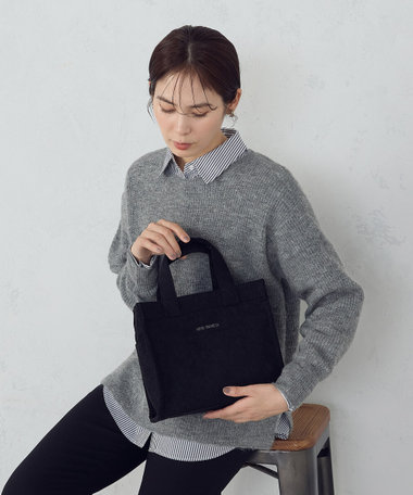 コーデュロイミニトート