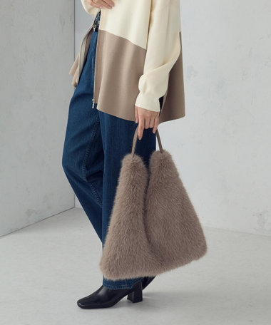 フェイクファー ワンショルダー バッグ