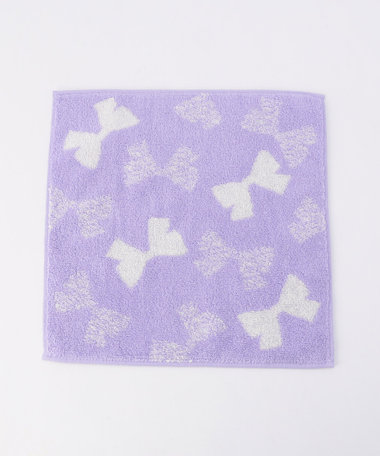 リボン柄ハンカチタオル