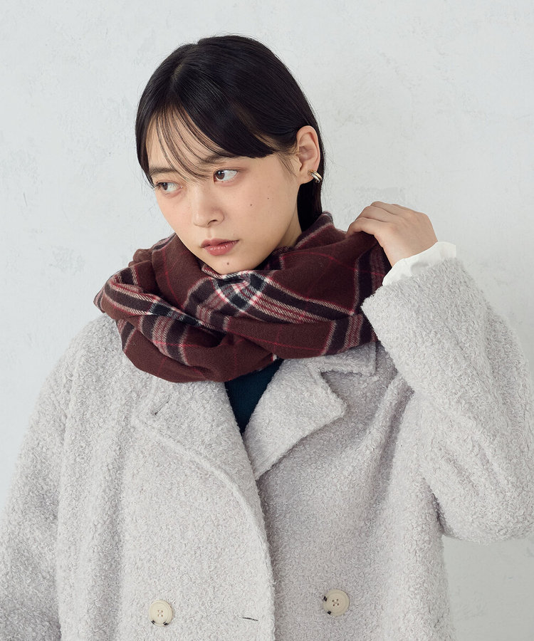 カラーチェックストール（95-70MM06-205）｜モノコムサ（MONO COMME CA