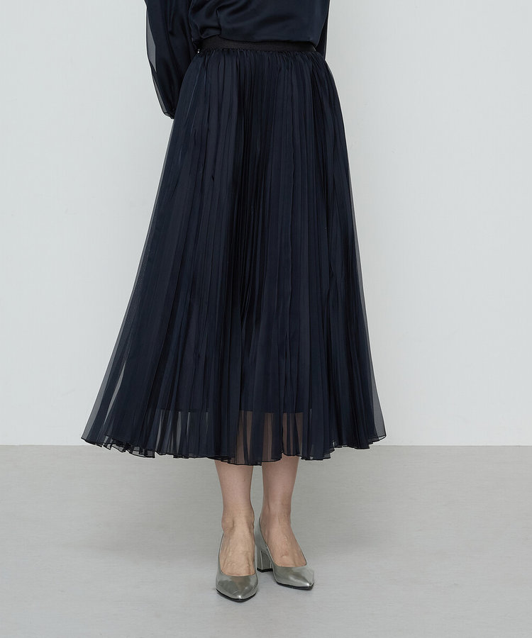 【Oggi1月号掲載】〔 Sサイズ 〕マットカルゼオーガンジー プリーツスカート