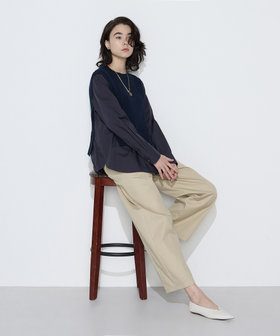 Sサイズ 〕 ニットドッキング プルオーバーシャツ（96-04HO02-206