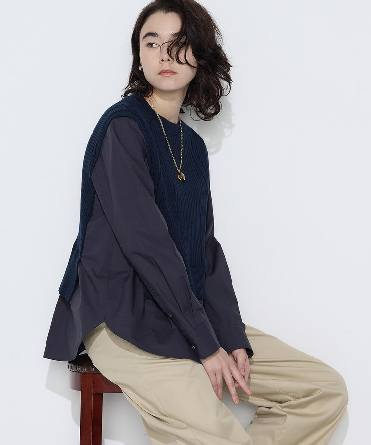 トップス KOTE CROPPED LONG SLEEVE TURTLE TOP – Charcoal – Norma Kamali