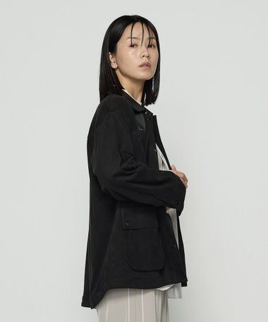 新品 定価55.000円　コムサ　キヨコタカセ　KT ファーコート K.T KIYOKO TAKASEからゴブラン織りの新感覚アウターが登場
