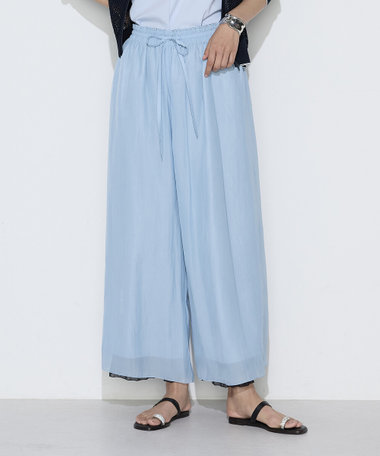 〔 Sサイズ 〕 割繊×シフォン プリーツパンツ