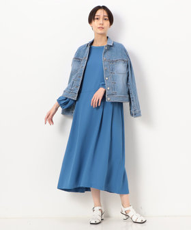 Sサイズ 〕 バックサテン梨地ストレッチ ドレス（96-14OC02-203