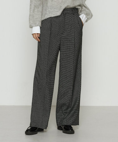 〔 Sサイズ 〕 ピンヘッドツイード ワイドパンツ