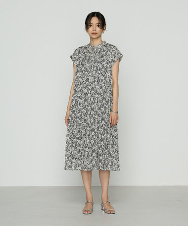 〔 Sサイズ 〕 キュプラコットンフラワープリント ドレス