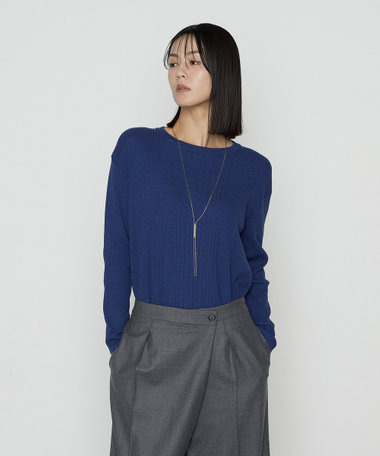 〔 Sサイズ 〕 シルクコットン ベーシックニットプルオーバー