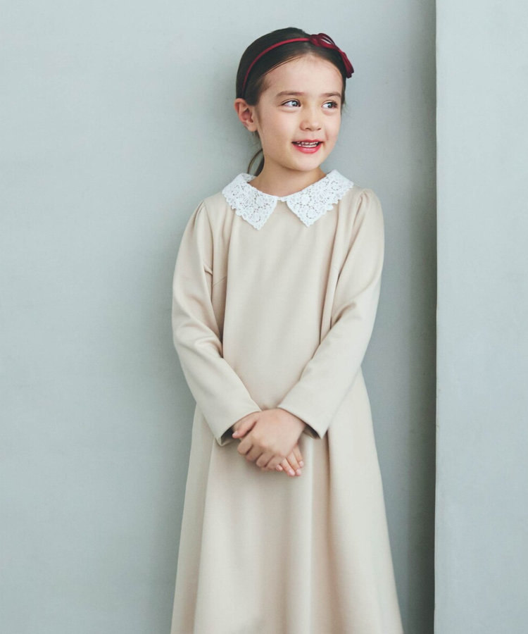 レース襟付きワンピース(100-130cm)（98-07OO01-206）｜コムサイズム