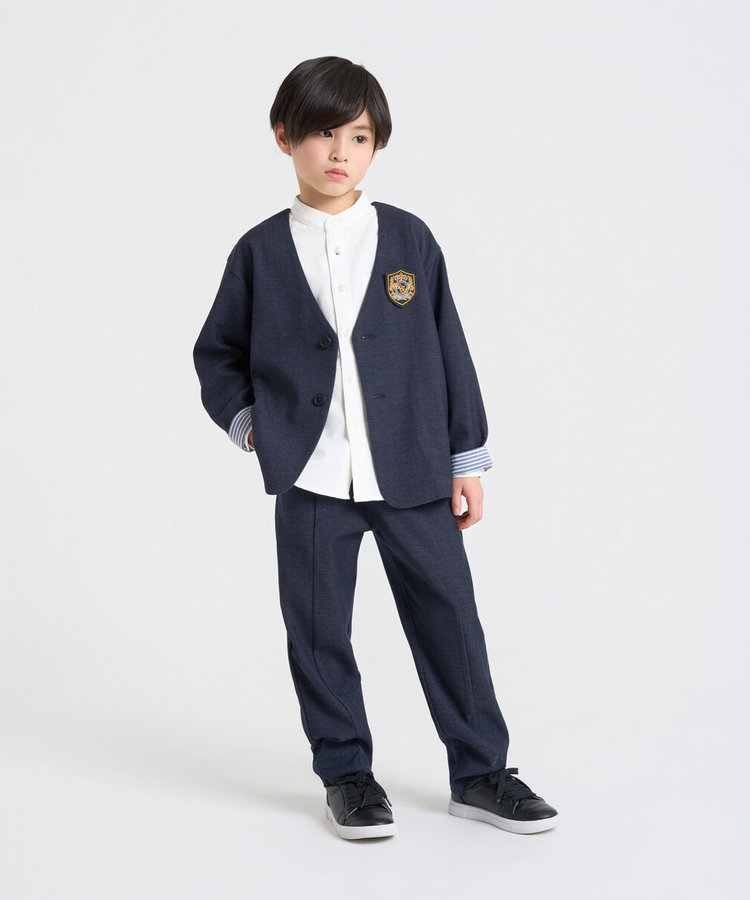 ノーカラージャケットセットアップスーツ(110-130cm)（98-07SO11-206