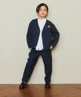 ノーカラージャケットセットアップスーツ(110cm-130cm)