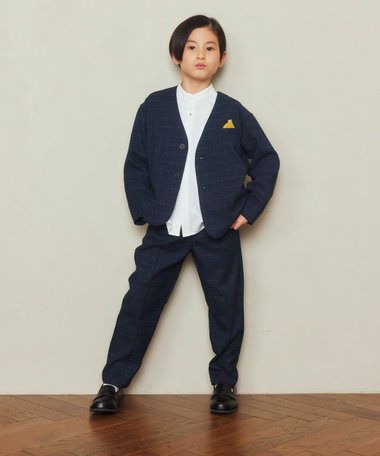 ノーカラージャケットセットアップスーツ(110cm-130cm)
