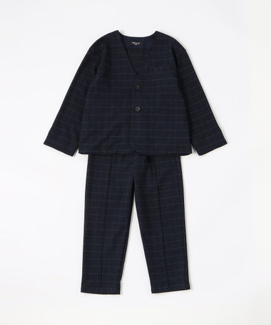 ノーカラージャケットセットアップスーツ(140cm-160cm)