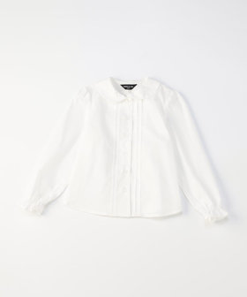丸襟ピンタック長袖 ブラウス(110-130cm)