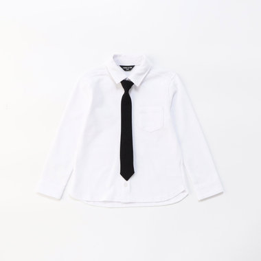 ネクタイ付き　長袖シャツ(100-130cm)