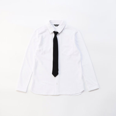 ネクタイ付き　長袖シャツ(140-160cm)