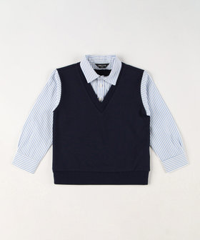 フェイクレイヤードシャツ(100-130cm)（98-16CI03-204）｜COMME