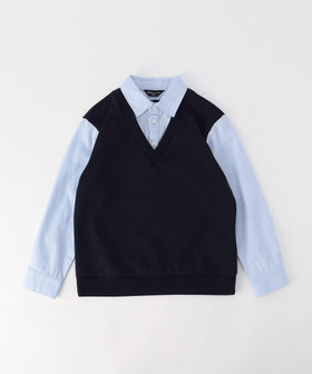 フェイクレイヤードシャツ (140-160cm)