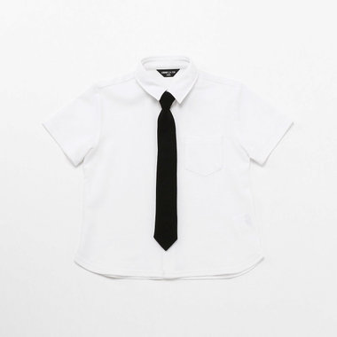 ネクタイ付き　半袖シャツ(100-130cm)