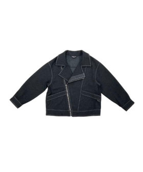 デニムライクストレッチ ライダースジャケット
