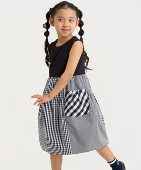 ギンガムチェック バルーンワンピース