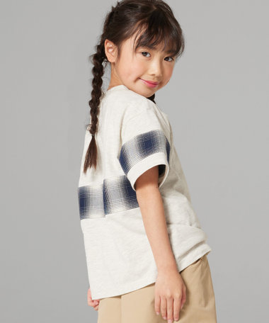 オンブレーチェック使い 半袖Tシャツ（98-46TG11-204）｜COMME CA ISM（コムサイズム）｜COMME CA ISM（コムサイズム）｜ KIDS（キッズ）｜公式通販｜ファイブフォックス オンラインストア（FIVE FOXes ONLINE STORE）