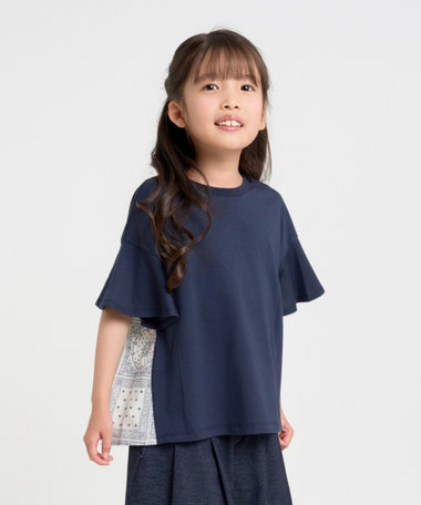 バンダナプリント 切り替え 2WAY Tシャツ