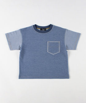 ポケット付きコットンJERSEY Tシャツ デニム調ジャージー ポケット付きTシャツ（98-61TG43-204